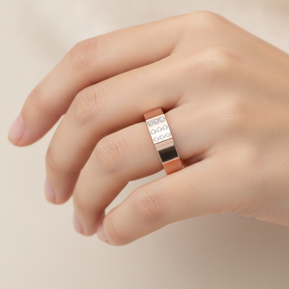 Rouge Broad Band Ring In 925 Sterling Silver - Thirteen