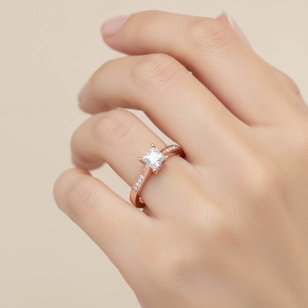 Refulgent Solitaire Ring In 925 Sterling Silver - Thirteen