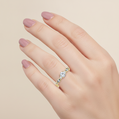 Astonishing Solitaire Ring In 925 Sterling Silver - Fourteen
