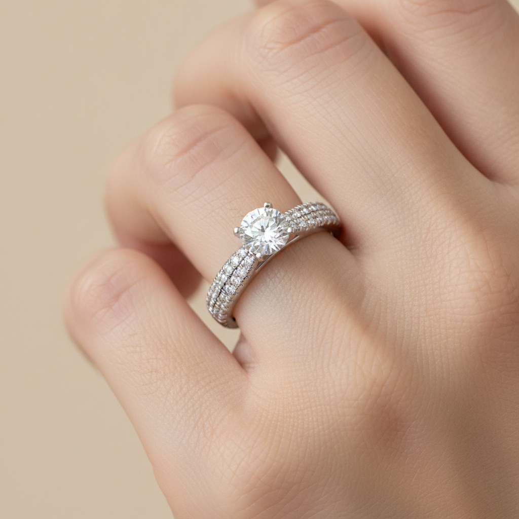 Mazica Solitaire Ring In 925 Sterling Silver - Thirteen