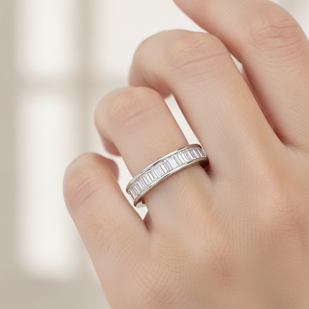 Jessamine Diamond Band In 925 Sterling Silver - Thirteen