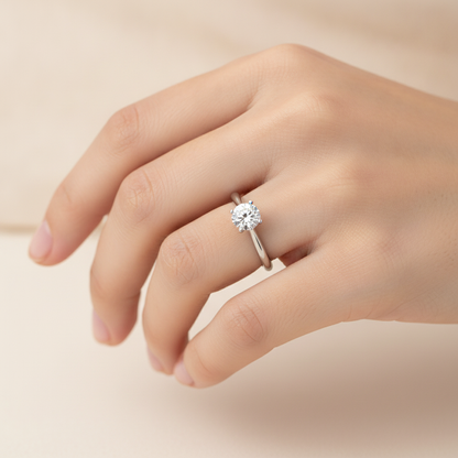 Duox Classic Solitaire Ring - Thirteen