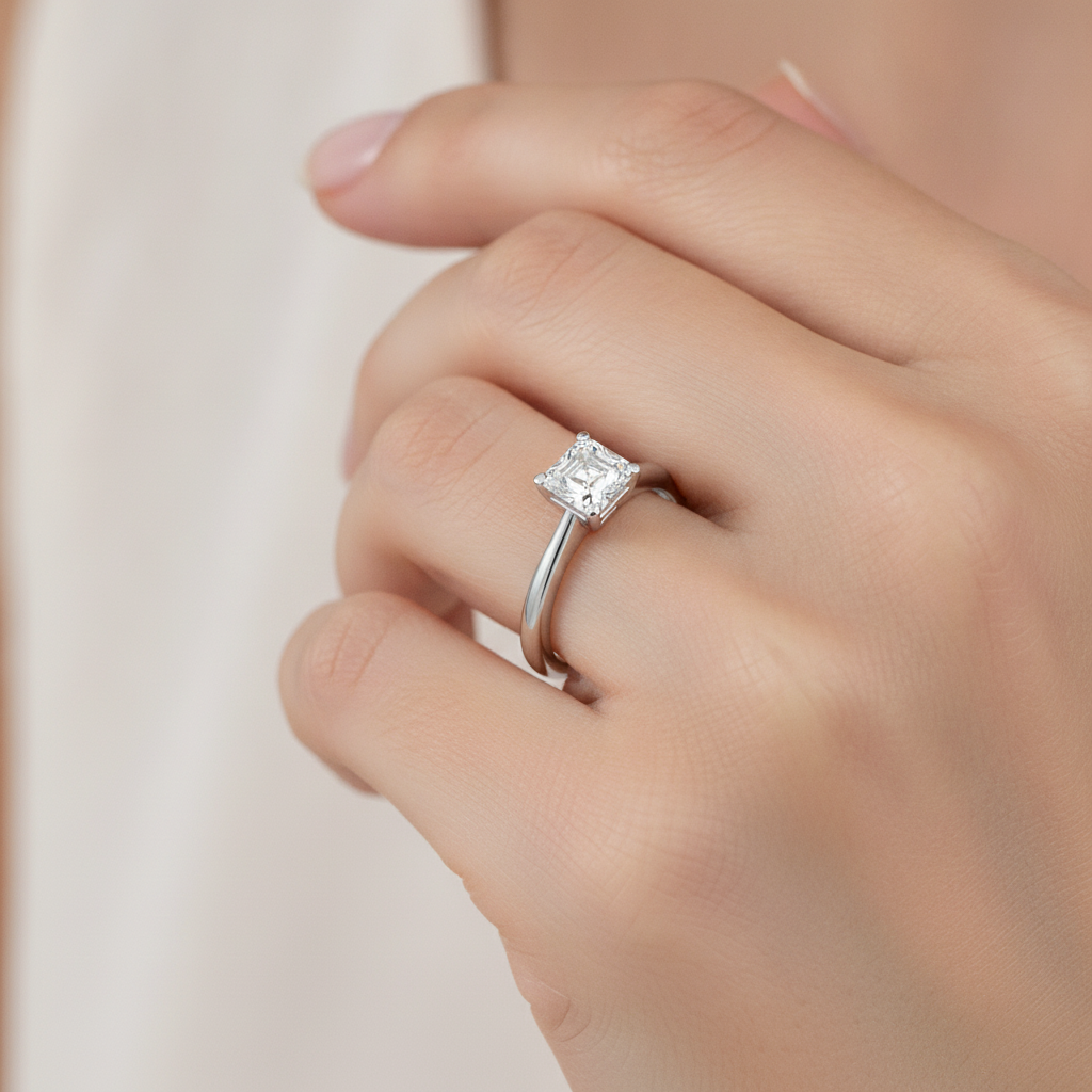 The Dazzling Solitaire Ring In 925 Sterling Silver - Thirteen