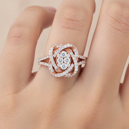 Oval Cocktail Ring In 925 Sterling Silver - Thirteen