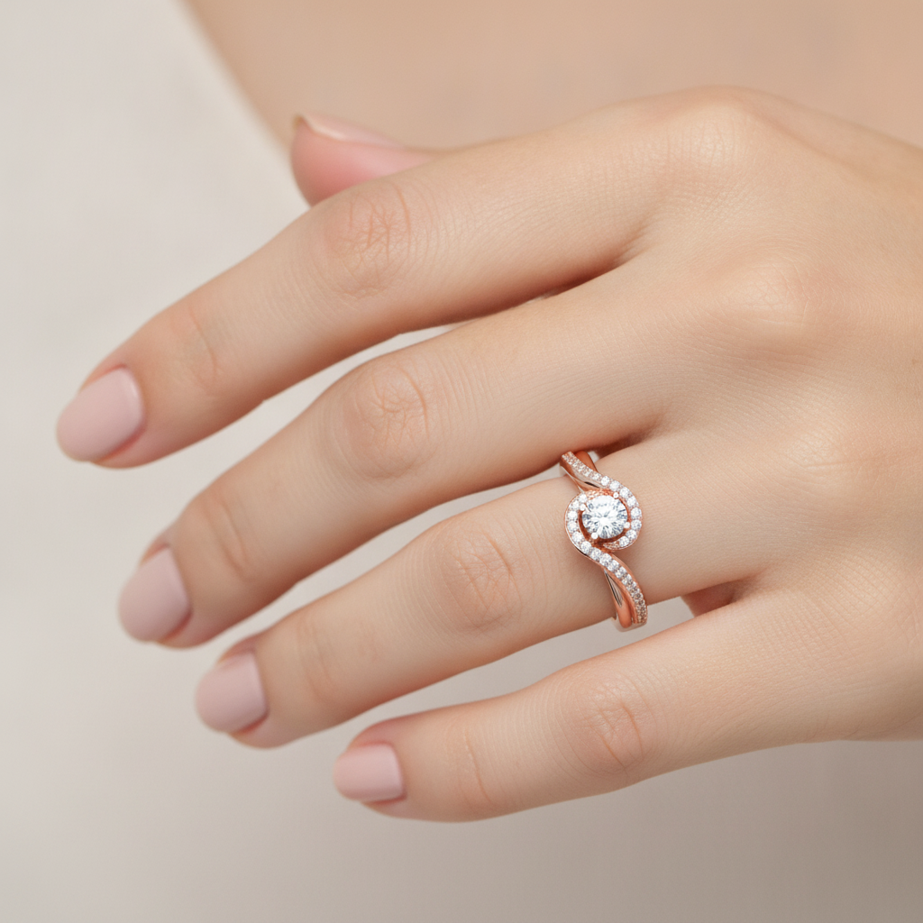 Milagro Halo Ring In 925 Sterling Silver - Thirteen