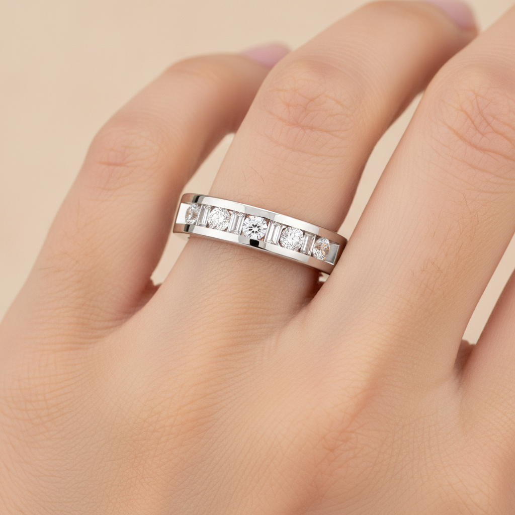 Light Hearted Half Eternity Ring - Thirteen