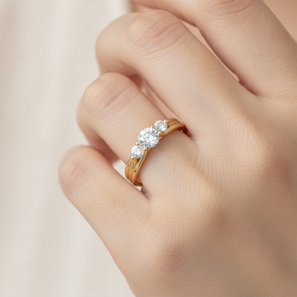 World Class Halo Solitaire Ring - Thirteen