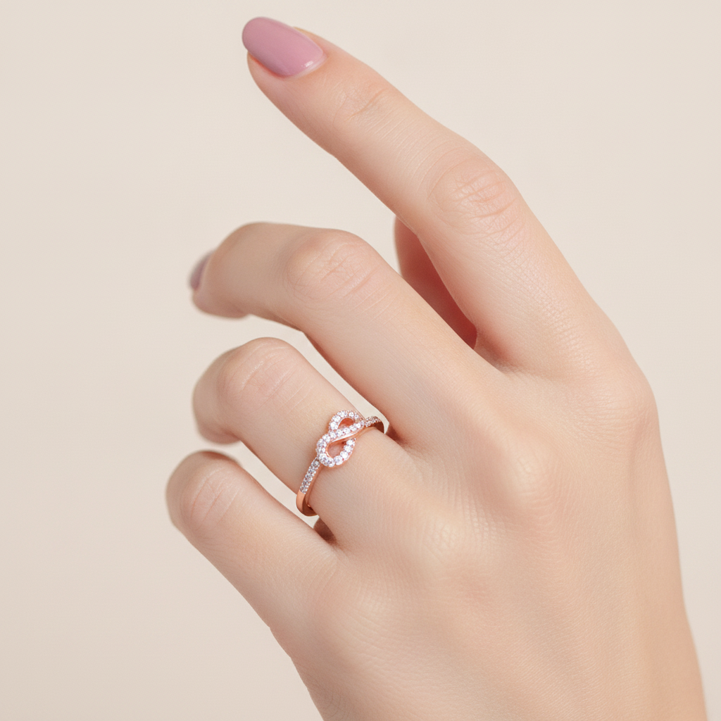 Dollice Diamond Band In 925 Sterling Silver - Fourteen