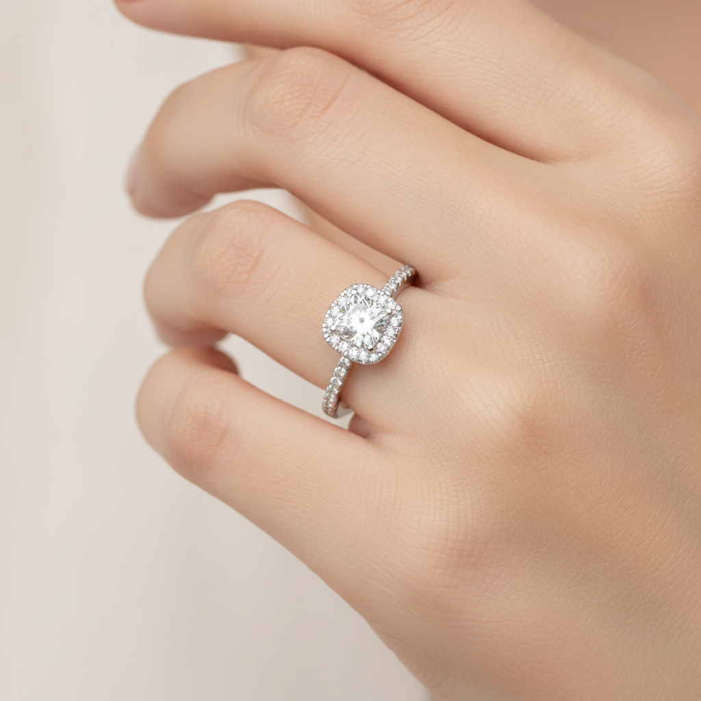 Genteel Solitaire Ring In 925 Sterling Silver - Thirteen