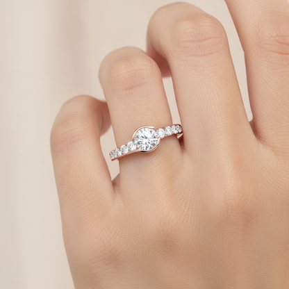 Fantastic Diamond Ring In 925 Sterling Silver - Thirteen
