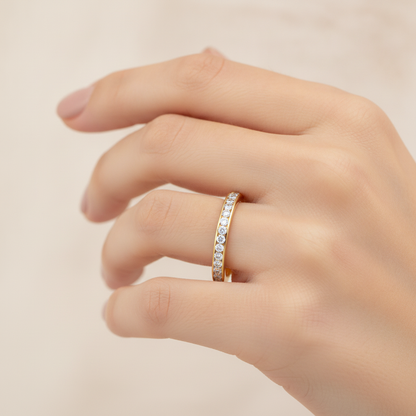 Mesmerizing Eternity Band In 925 Sterling Silver - Thirteen