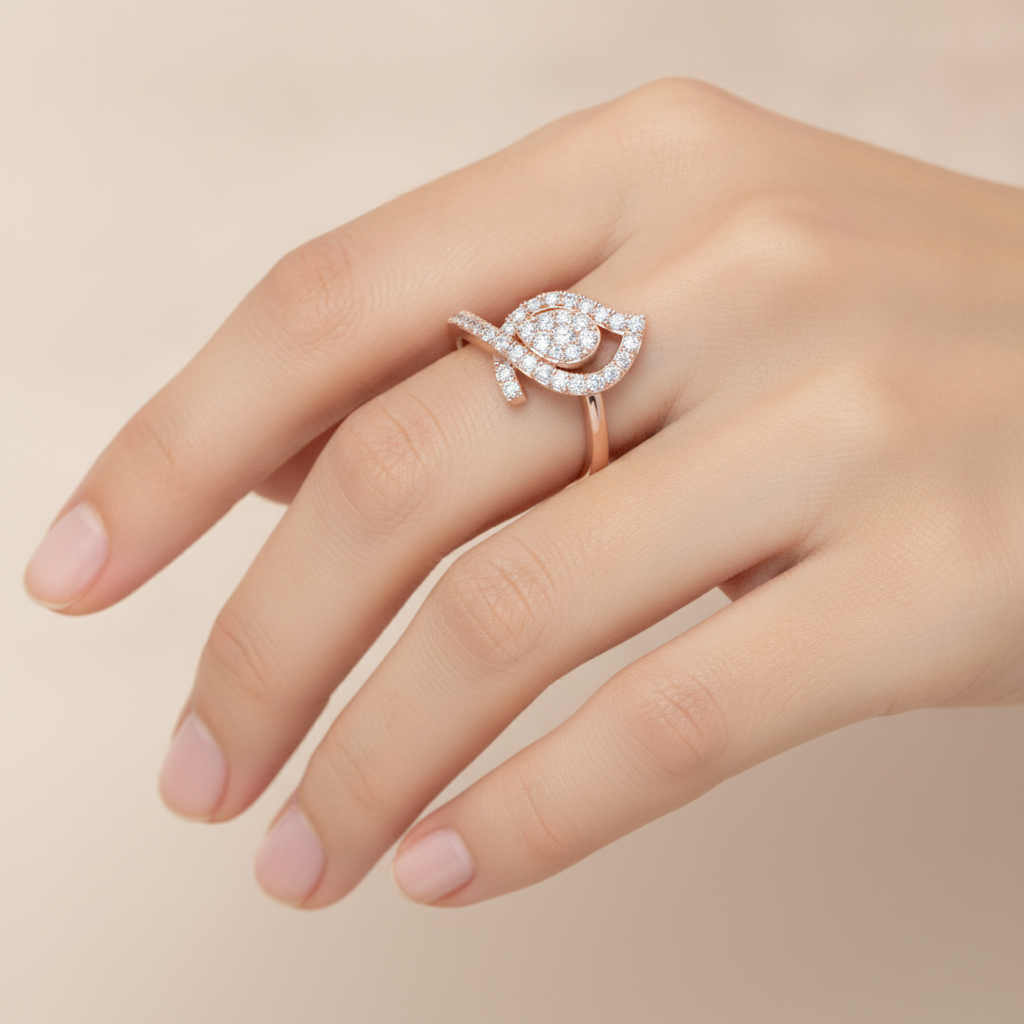 Tiara Two Finger Ring In 925 Sterling Silver - Thirteen