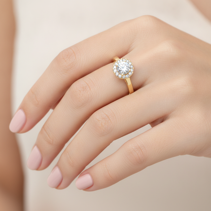 Lepid Halo Ring In 925 Sterling Silver - Thirteen