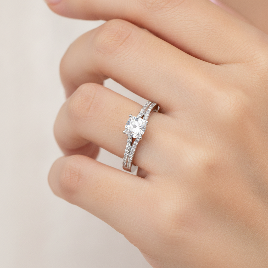 Superior Solitaire Ring In 925 Sterling Silver - Thirteen