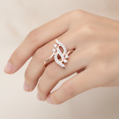 Dazzle Ring In 925 Sterling Silver - Fourteen