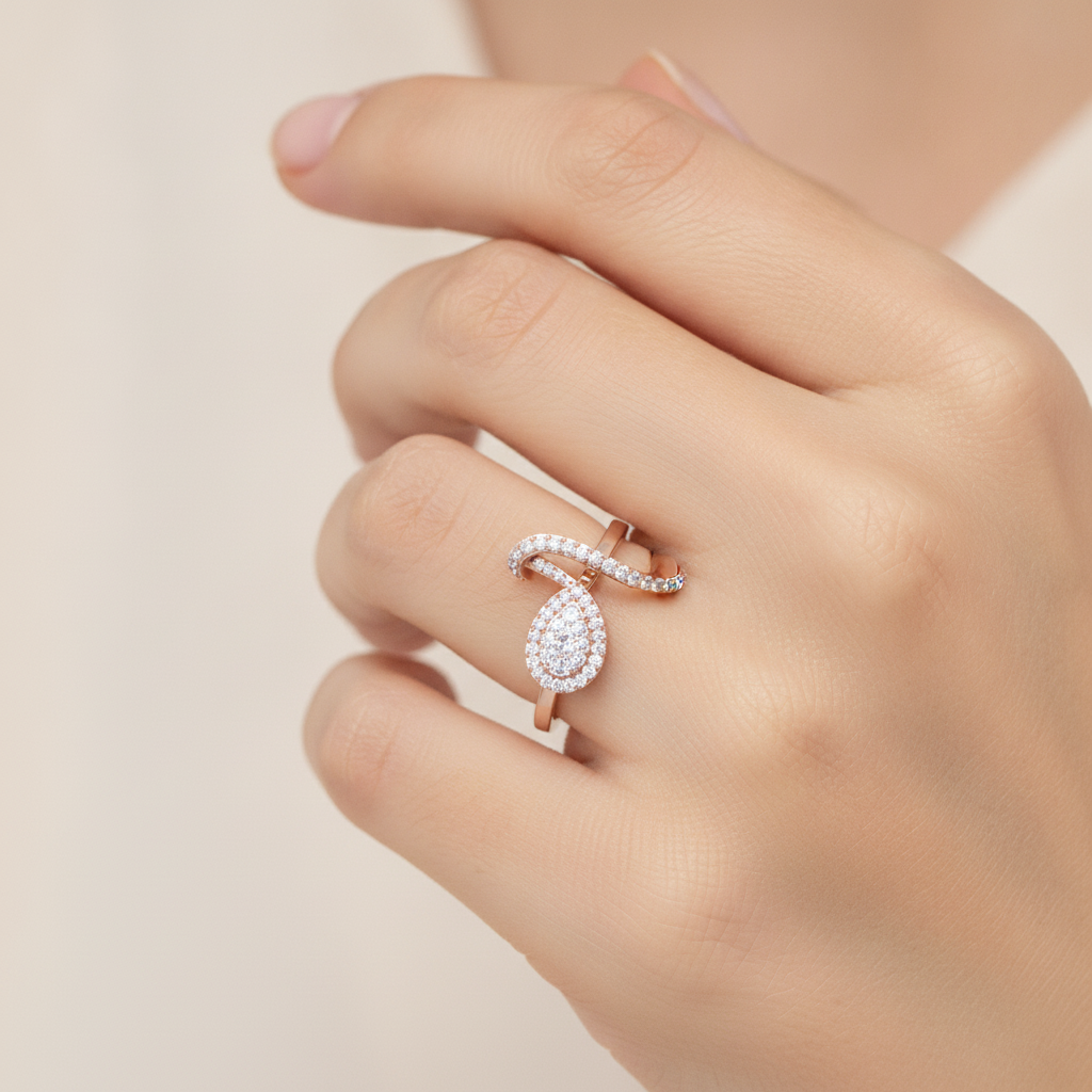 Endless Diamonds Cluster Ring In 925 Sterling Silver - Thirteen