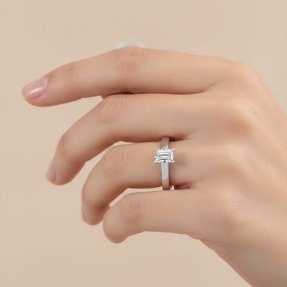 Flawless Solitaire Ring In 925 Sterling Silver - Thirteen