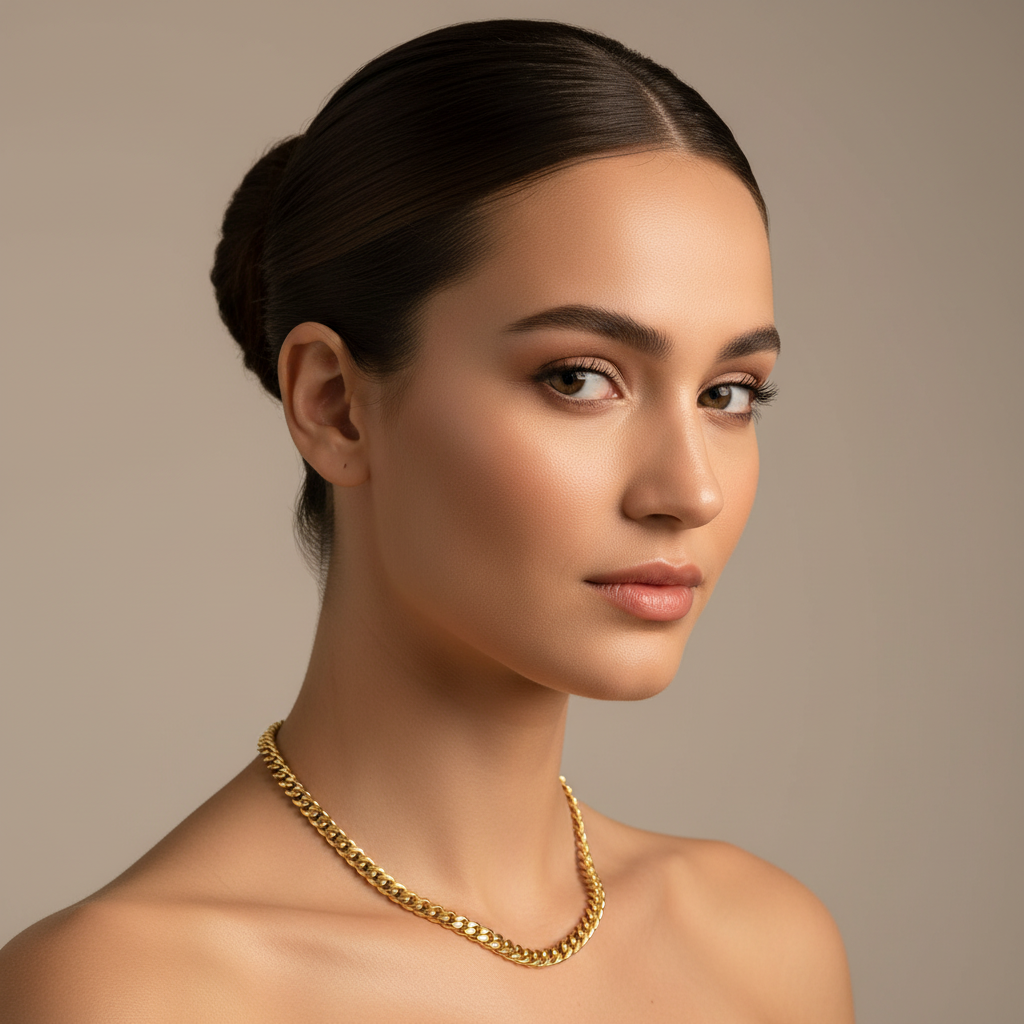 Cuban Link Chain Necklace With Box Clasp 5 Mm Width - Five