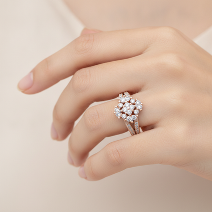Bunch Tigged Cocktail Ring In 925 Sterling Silver - Thirteen