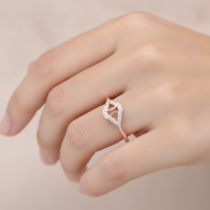 Eve Marquise Style Diamond Ring In 925 Sterling Silver - Thirteen