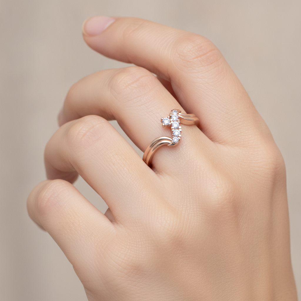 Entrawlling Diamond Ring In 925 Sterling Silver - Thirteen