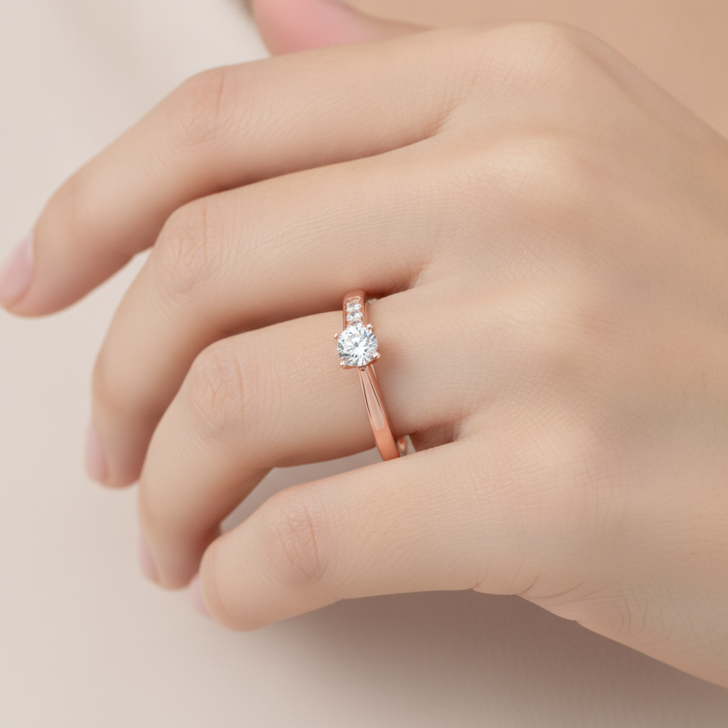 Mind Blowing Solitaire Ring In 925 Sterling Silver - Thirteen