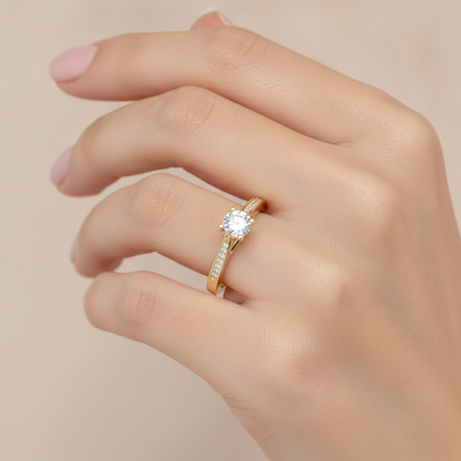 Venerable Solitaire Ring In 925 Sterling Silver - Thirteen