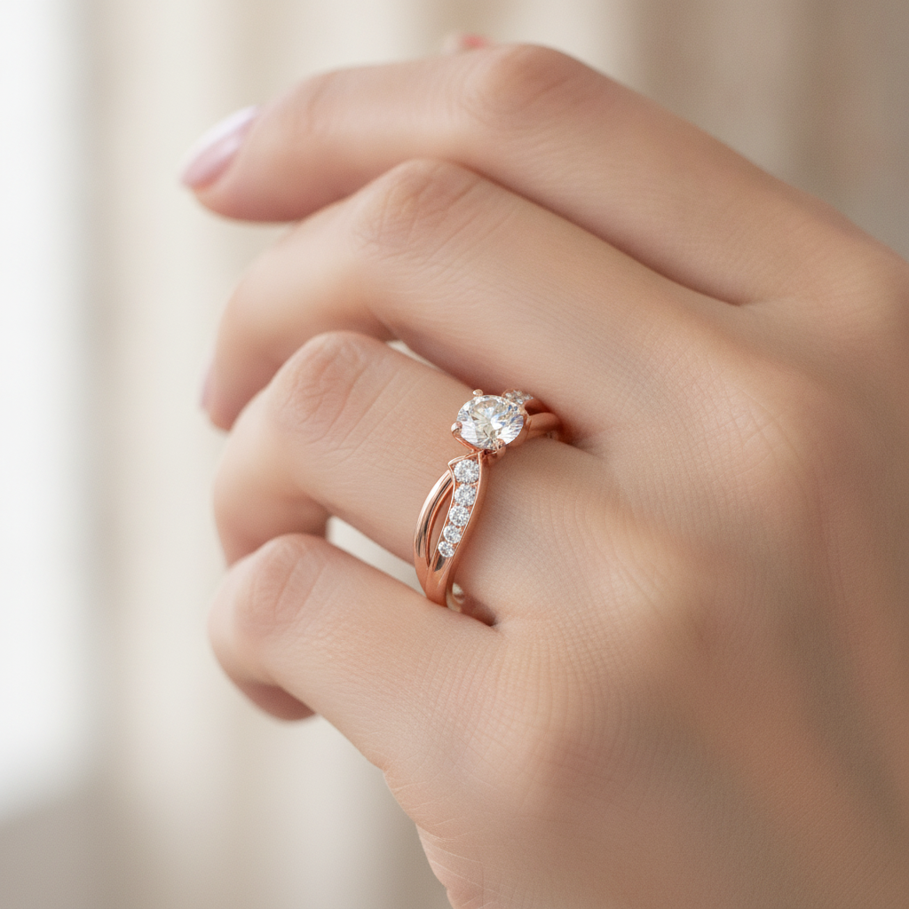 Gorgeous Solitaire Ring In 925 Sterling Silver - Fourteen