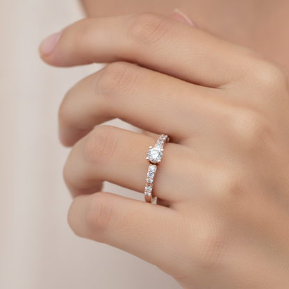 Floret Ring In 925 Sterling Silver - Thirteen