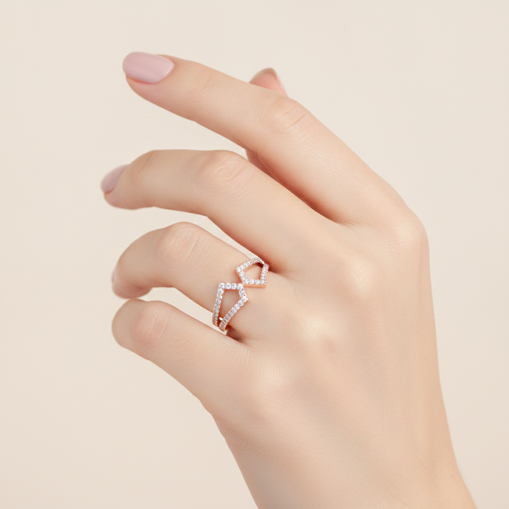 Azurre Ring In 925 Sterling Silver - Fourteen