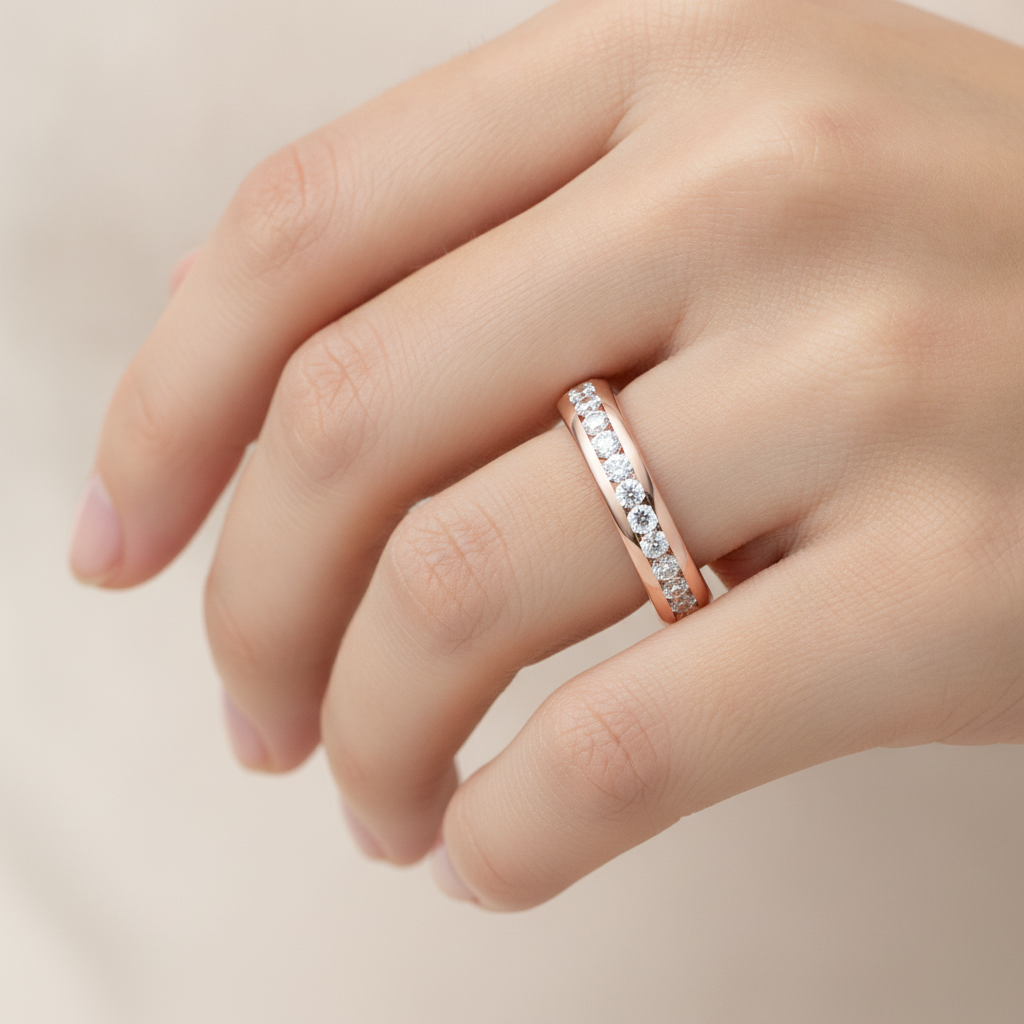 Shipup Half Eternity Band In 925 Sterling Silver - Thirteen