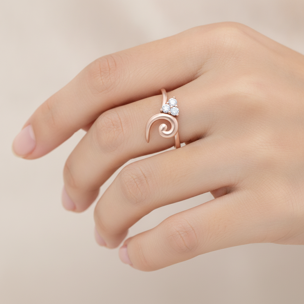 Lily Floral Diamond Band In 925 Sterling Silver - Thirteen