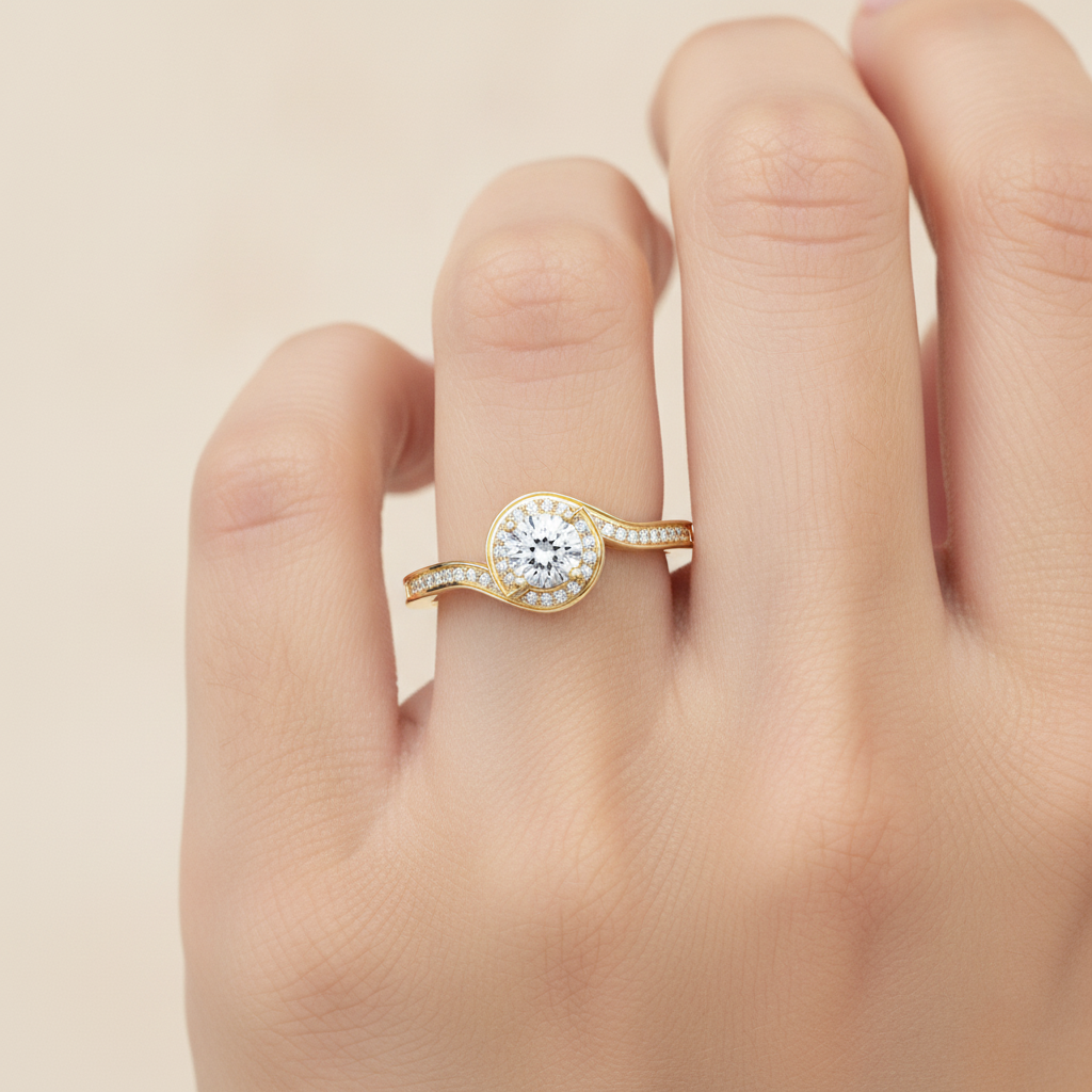 Diafano Halo Ring In 925 Sterling Silver - Thirteen