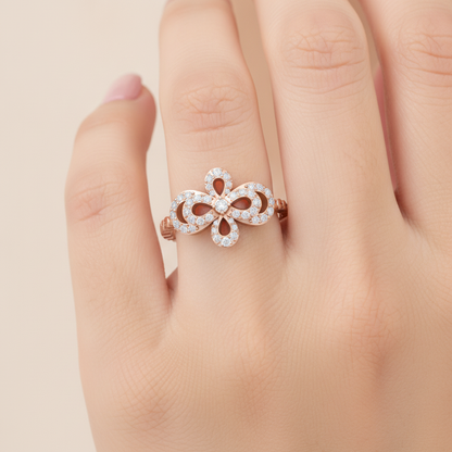Interlinked Hoop Ring In 925 Sterling Silver - Thirteen