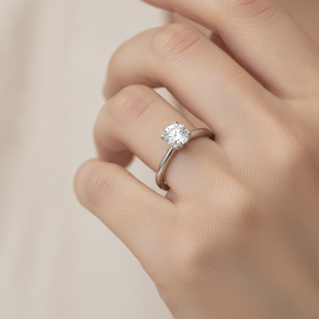Insouciance Solitaire Ring In 925 Sterling Silver - Thirteen