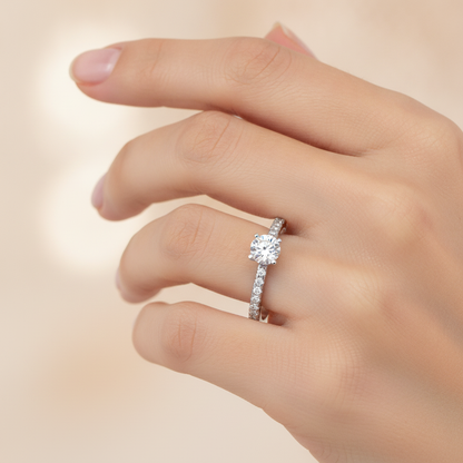 Remarkable Solitaire Ring In 925 Sterling Silver - Thirteen