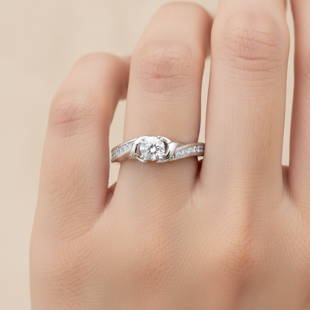 Jazzin Solitaire Ring In 925 Sterling Silver - Thirteen