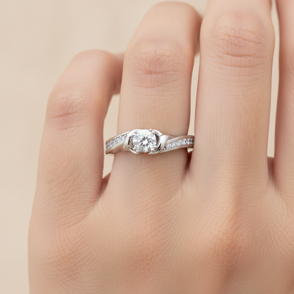 Jazzin Solitaire Ring In 925 Sterling Silver - Thirteen