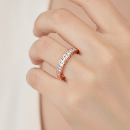Syzygy Half Eternity Band In 925 Sterling Silver - Thirteen