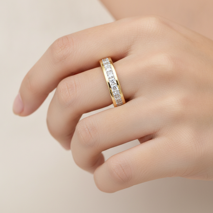 Laesh Half Eternity Band In 925 Sterling Silver - Thirteen