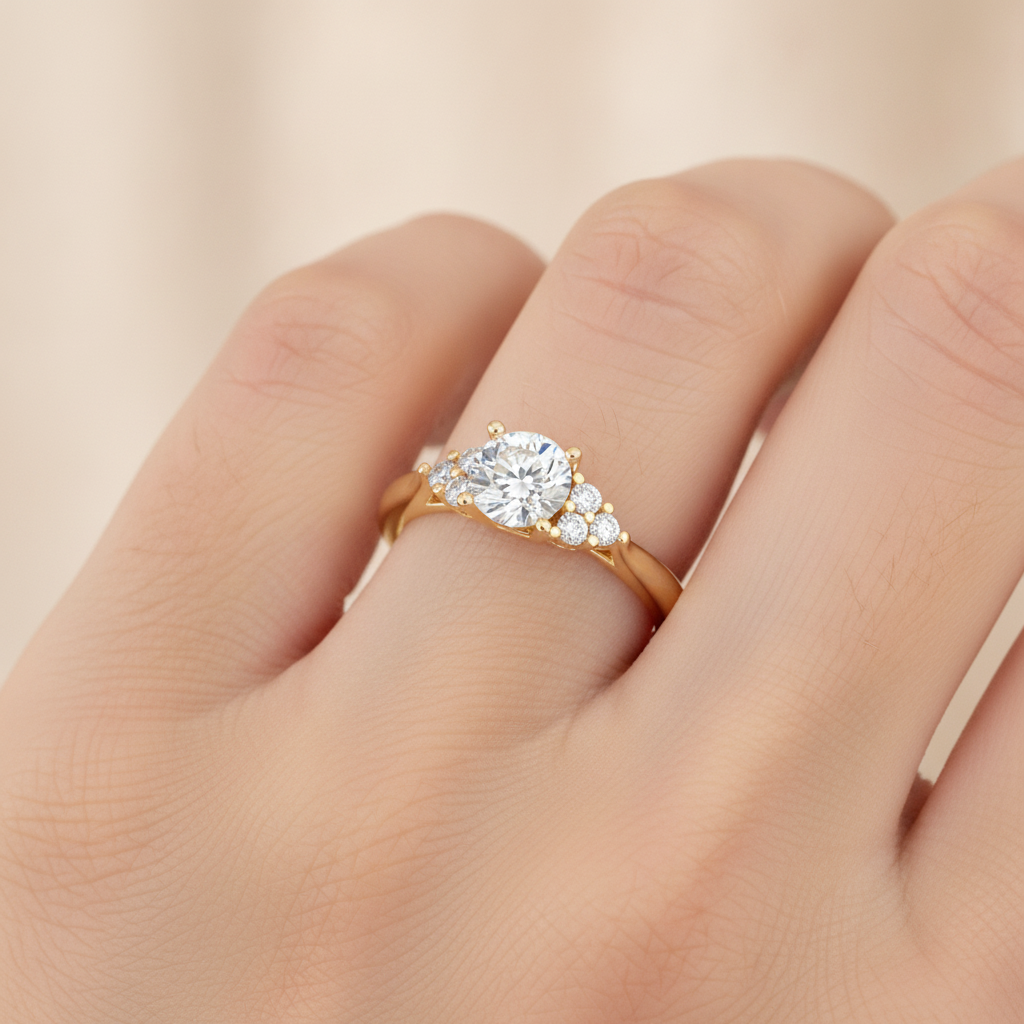 Celestial Solitaire Ring In 925 Sterling Silver - Thirteen