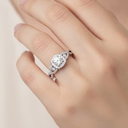 Seqqen Bridal Ring Set In 925 Sterling Silver - Thirteen