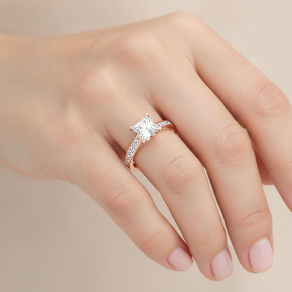 Statuesque Solitaire Ring In 925 Sterling Silver - Thirteen