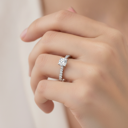 The Fortunate Solitaire Ring - Thirteen