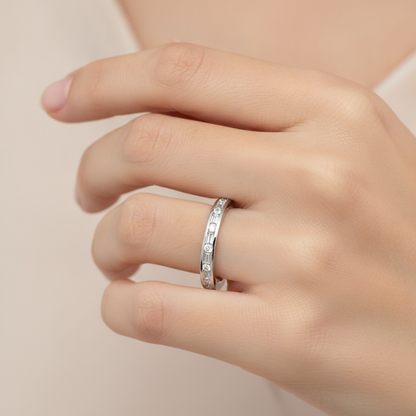 Shane Half Eternity Band In 925 Sterling Silver - Thirteen