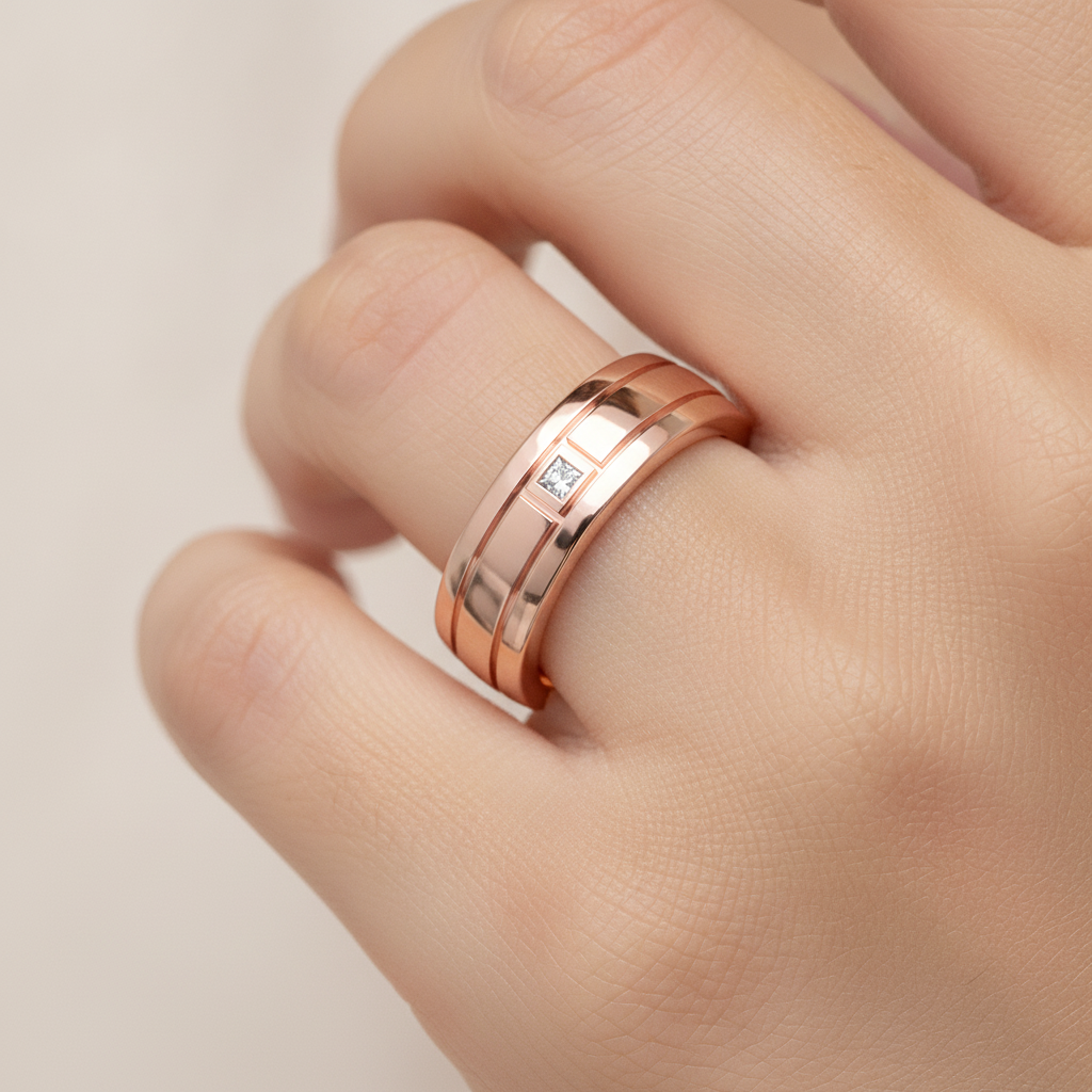 Lit Men's Band In 925 Sterling Silver - Thirteen