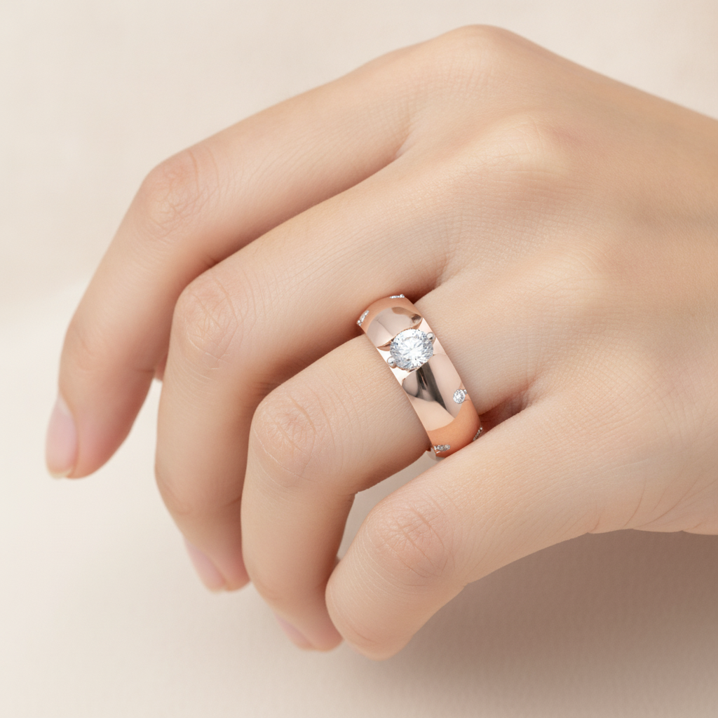 Belle Ring Broad Band Ring - Thirteen