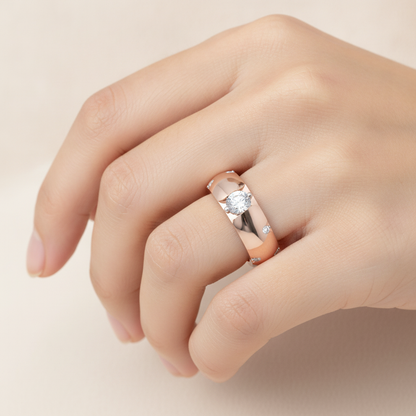 Belle Ring Broad Band Ring - Thirteen