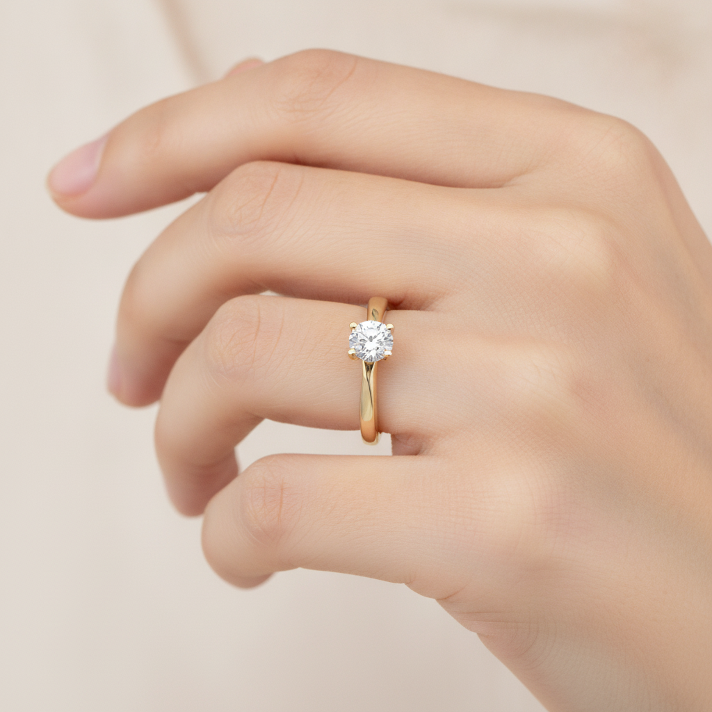 Petrichor Solitaire Ring In 925 Sterling Silver - Thirteen