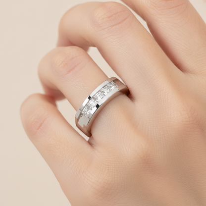 Ablaze Men's Band In 925 Sterling Silver - Thirteen